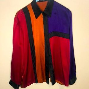 Louis Feraud vintage silk blouse 1980s size L